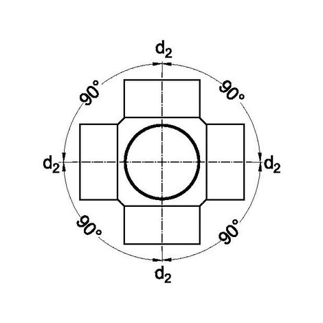 Fourfold ball branch 88,5° - 90°