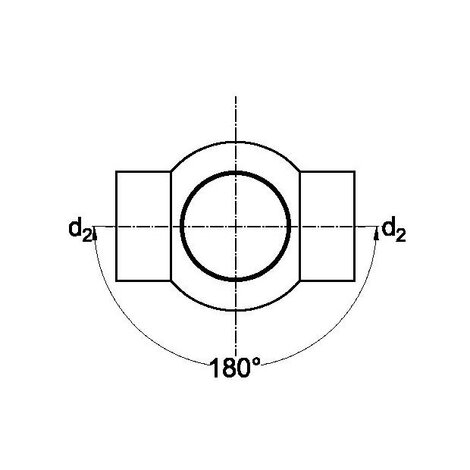 Double ball branch 88,5° - 180°