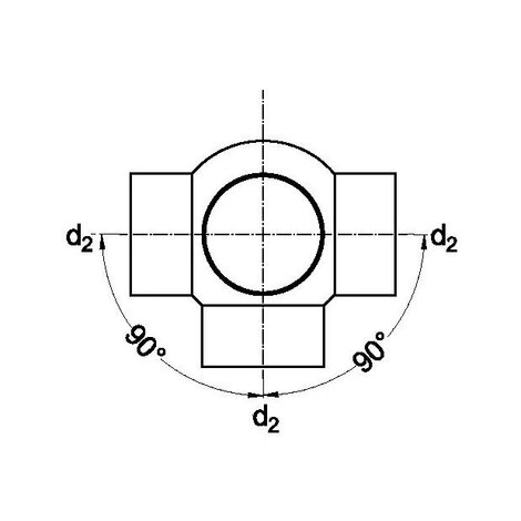 Triple ball branch 88,5° - 90°