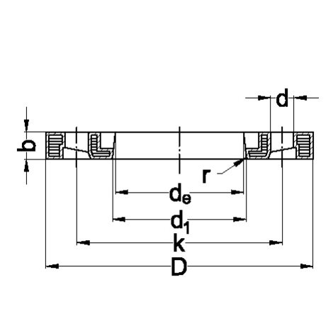 Profile backing ring PP with ductile iron core