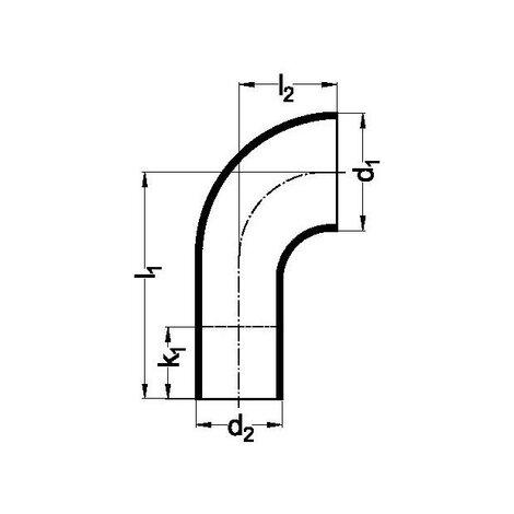 Bend reduced 90°