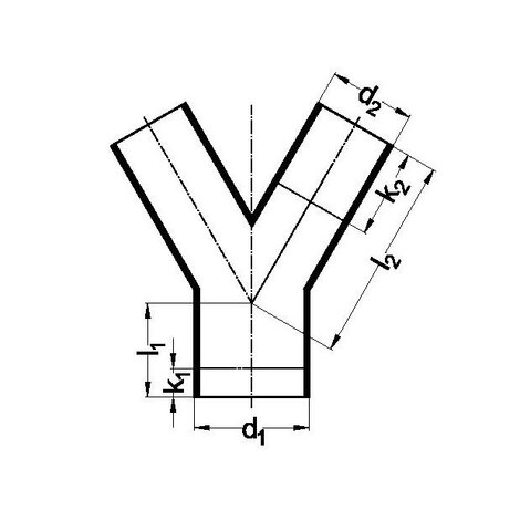 Branch Y-piece 60°