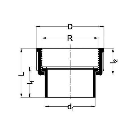 Male thread adaptor long