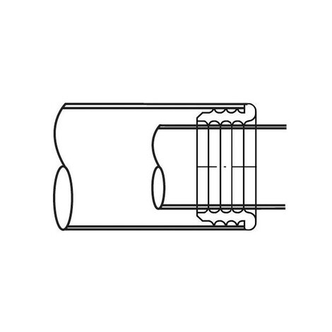 Rubber collar for pipe in pipe joints