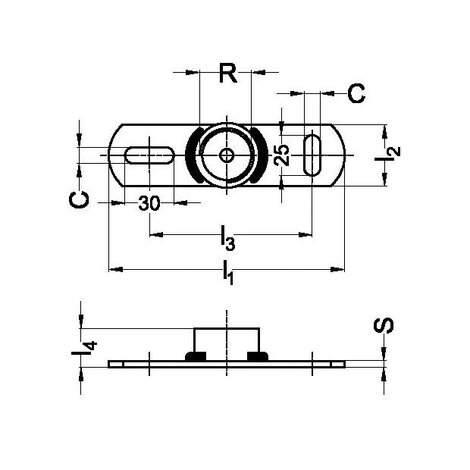 Mounting plate for anchor bracketFor fixing to wall