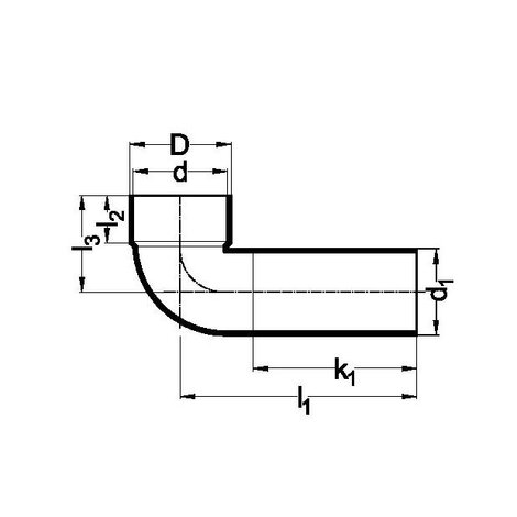 Floor-lavatory bend 90°