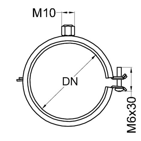 Bracket with rubber lining (metal)