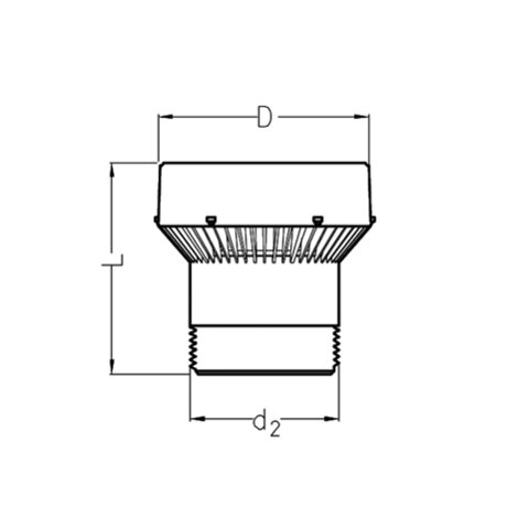 STUDOR Mini-Vent NPT 1,5" with US PVC adaptor