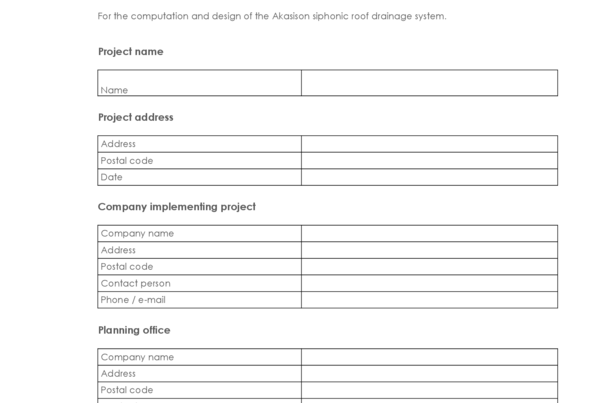 Project checklist
